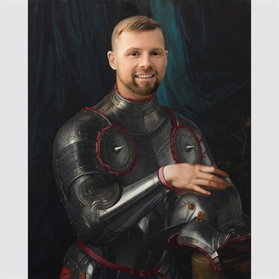 Custom Royal Portrait Duke Medici in Armor from Photo,by myDaVinci - myDaVinci